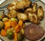 Costco Roasted Organic Chicken Wings & Vegetables